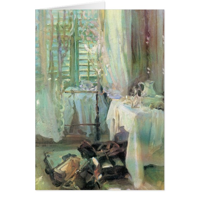 Hotel Room av John Singer Sargent Hälsningskort (Framsidan)