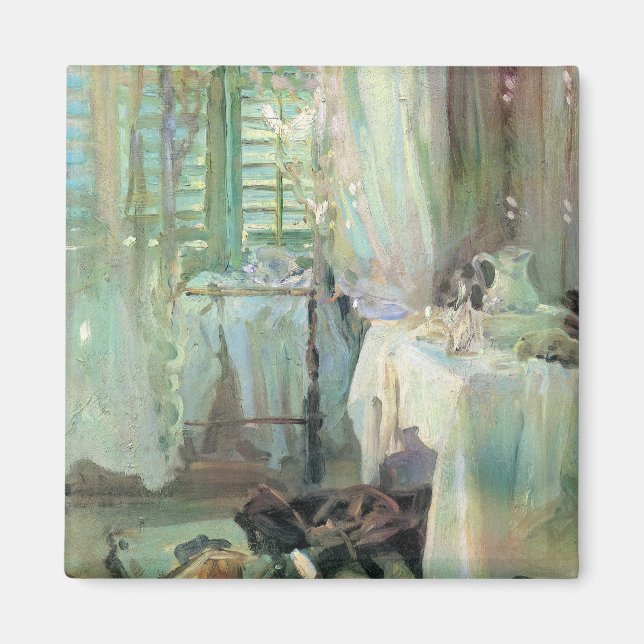 Hotel Room av John Singer Sargent Magnet (Framsidan)