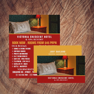 Hotel Room, Hotel Accomodation Advertising Reklamblad