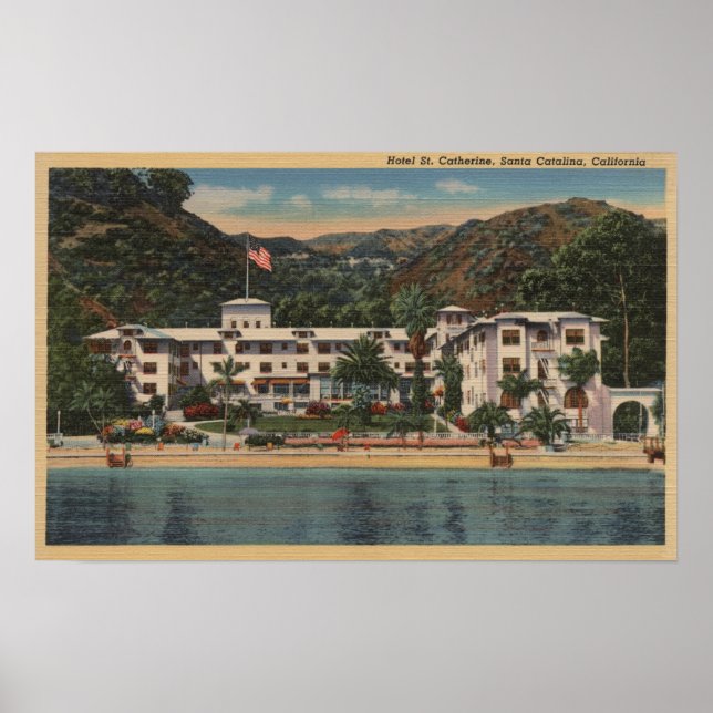Hotel St. Catherine i Santa Catalina, Kalifornien Poster (Framsidan)