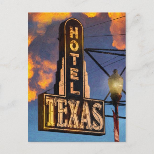 Hotel Texas Postcard Vykort (Framsida)