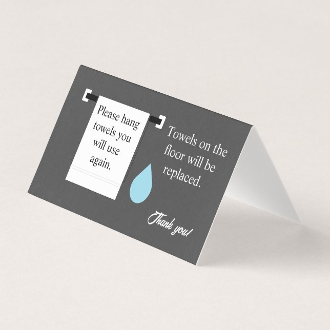 Hotel Towel-tecken Visitkort (Framsida)