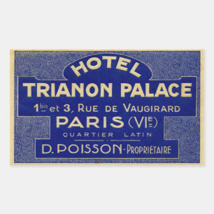 Hotel Trianon Palace (Paris Frankrike) Rektangulärt Klistermärke