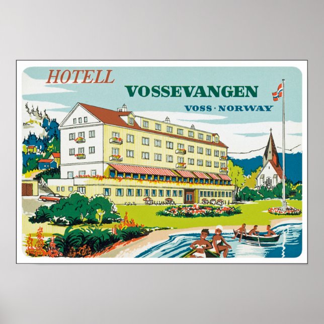 Hotel Vossevangen Norge Poster (Framsidan)