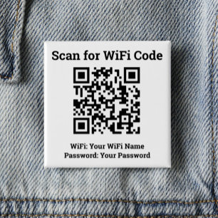 Hotel WiFi-information plus QR-kod för anställda m Knapp