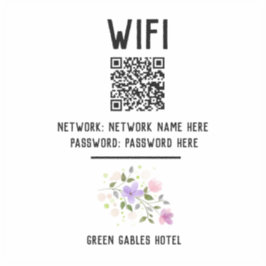 Hotel WiFi-märkning med QR-kod Klistermärken