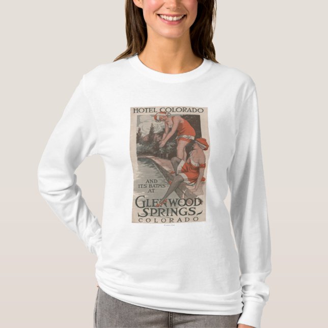 Hotell Colorado & badaffisch T-shirt (Framsida)