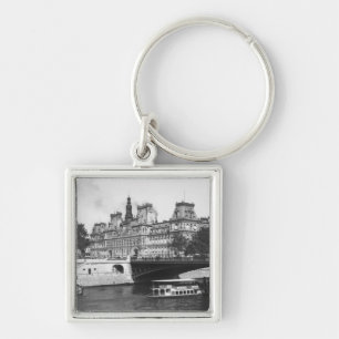 Hotell de Ville, 1882 Fyrkantig Silverfärgad Nyckelring