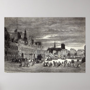 Hotell de Ville, Paris, 1847 Poster