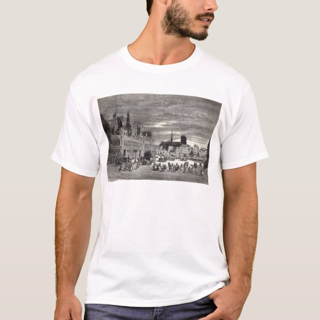 Hotell de Ville, Paris, 1847 T-shirt (Framsida)
