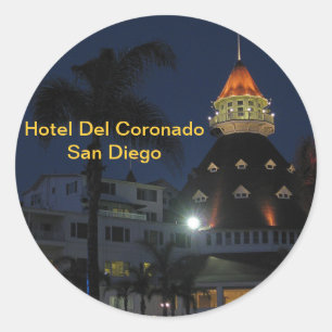 Hotell Del Coronado San Diego Kalifornien Runt Klistermärke