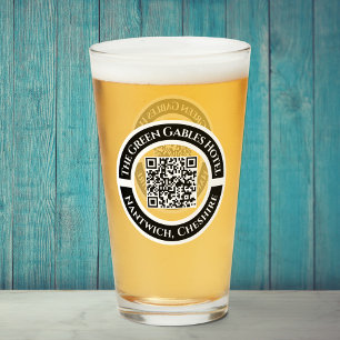 Hotell- eller bardricksglas med QR-kod Glaskopp