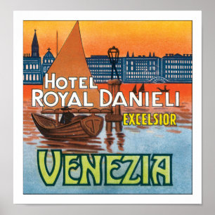 Hotell kungliga Danieli Venezia utan gränsen Poster