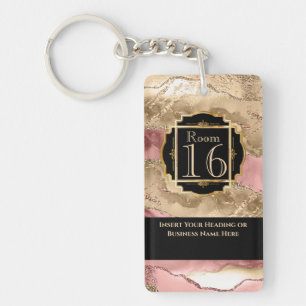 Hotell lodgill resort ro guld geode marble DIY Nyckelring