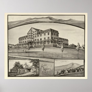 Hotell Lookoff, sockerbacke, NH Poster