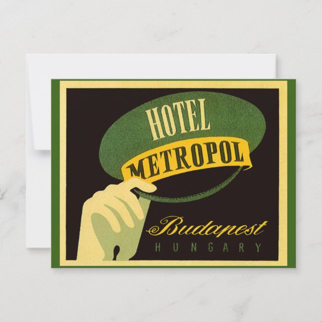 Hotell Metropol Budapest Ungern Bellhopps Hatt (Framsida)