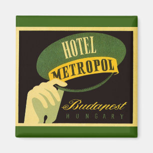 Hotell Metropol Budapest Ungern Bellhopps Hatt Magnet
