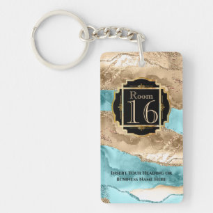 Hotell- och hotellrum nyckel agate geode marble nyckelring