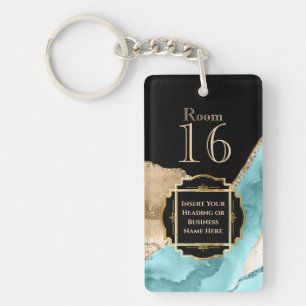 Hotell- och hotellrum nyckel agate geode marble nyckelring