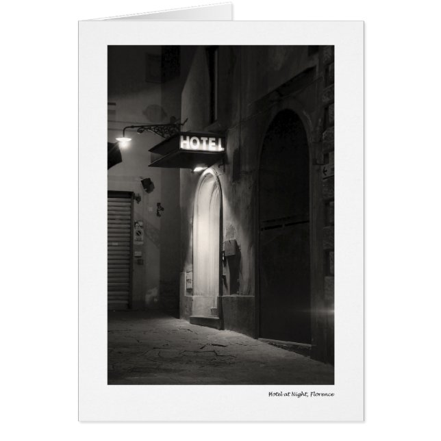 Hotell på natten, Florence Hälsningskort (Framsidan)