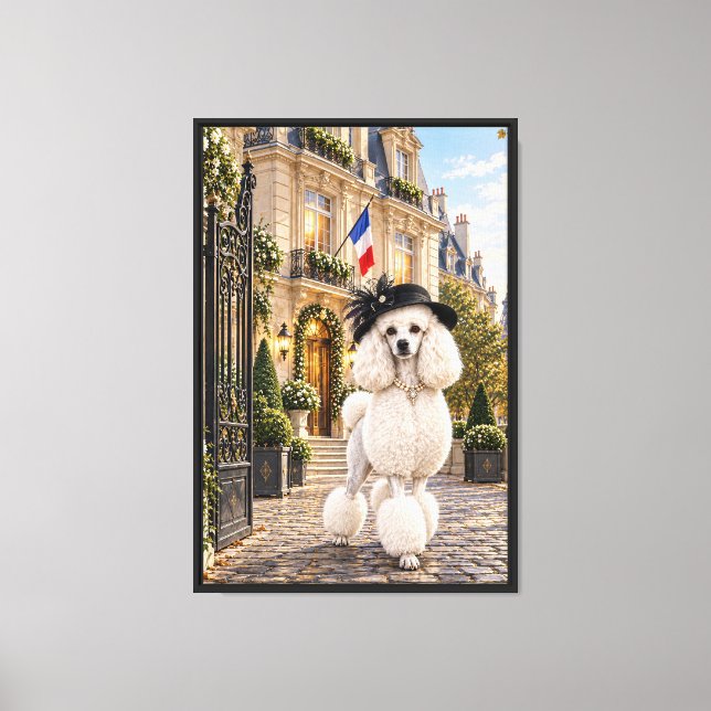 Hotell Paris Pudel Canvastryck (Framsida)