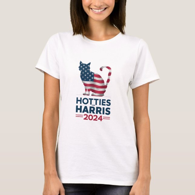 Hotell till Harris 2024 Cat Dam Kamala Harris T Shirt (Framsida)