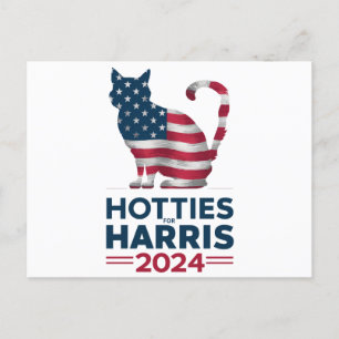 Hotell till Harris 2024 Cat Dam Kamala Harris Vykort
