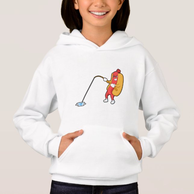 Hotell vid fiske med fiskstav t shirt (Framsida)