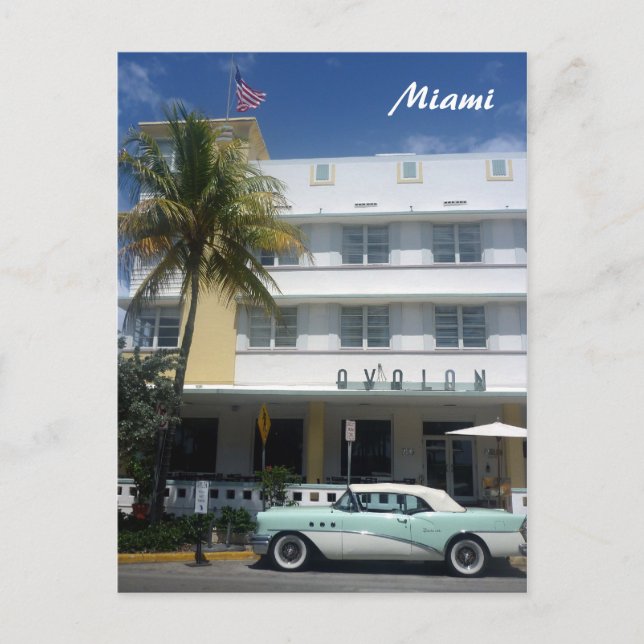 hotellbilmiami vykort (Framsida)