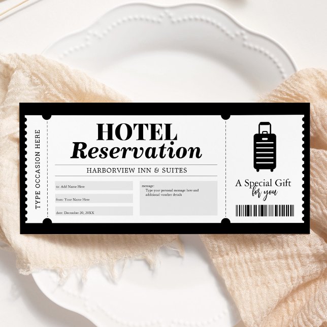 Hotellbokning Staycation Voucher Certifikat Inbjudningar (Skapare uppladdad)