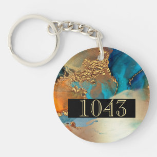 Hotellbyten DIY guld orange blue marble