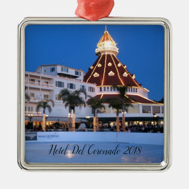 HotellDel Coronado keramisk prydnad Julgransprydnad Metall (Framsidan)
