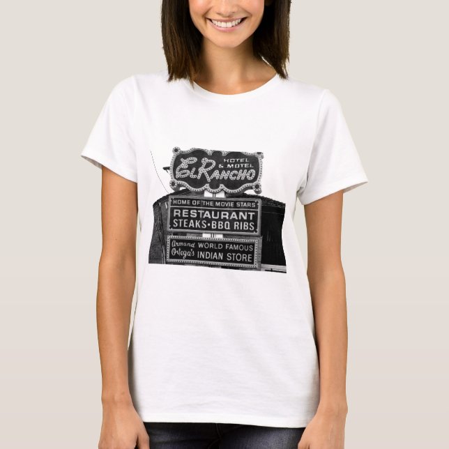 Hotellet för El Rancho undertecknar T-shirt (Framsida)