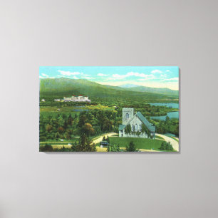Hotellet för Mt Washington, det Stickney kapell Canvastryck