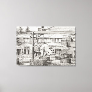 Hotellet "La reserverar" Geneva. 2010 Canvastryck