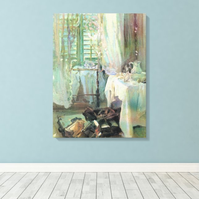 Hotellrum av John Singer Sargent Canvastryck (Insitu (trägolv))