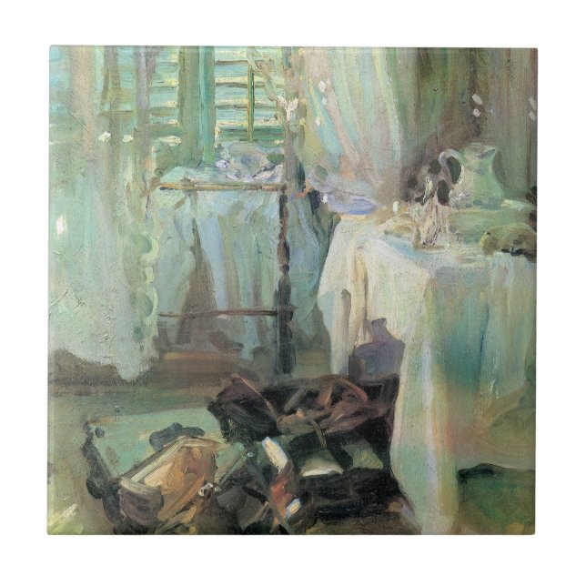 Hotellrum av John Singer Sargent Kakelplatta (Framsidan)