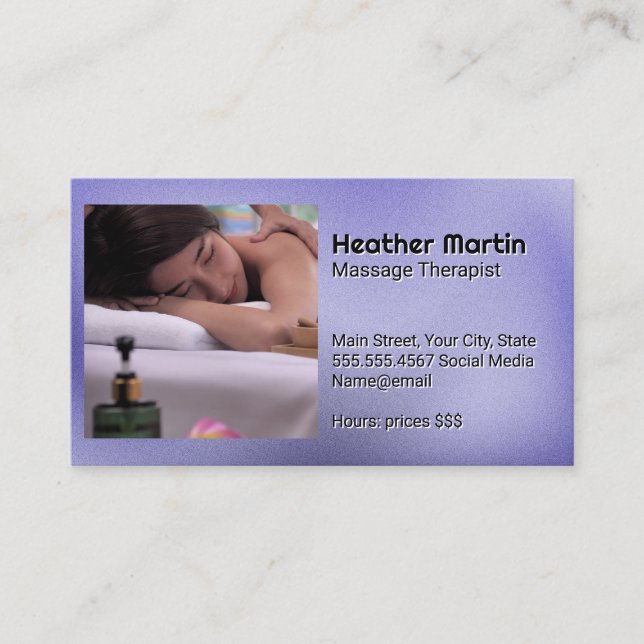 Hotellservice | Spa | Massage Visitkort (Framsida)