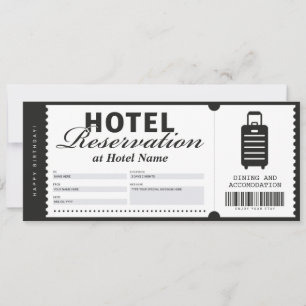 Hotellvistelsereservationskupong Certifikat Inbjudningar