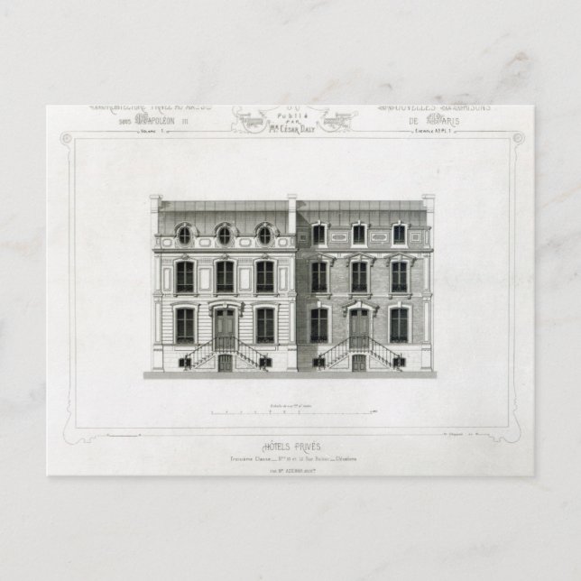 Hotels Prives, 10 och 12 Rue Balzac, Paris Vykort (Framsida)