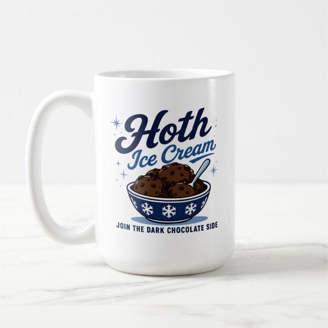 Hoth Glasskrem Mörk Choklad Roligt Kaffemugg (Vänster)
