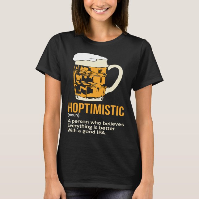 Hotimistic Hops Malt Beer October Fest Brew T Shirt (Framsida)