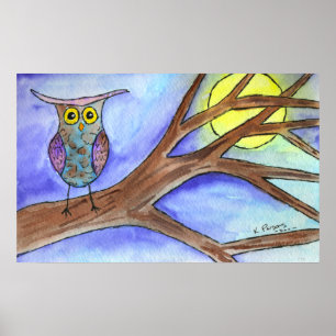 Hoting vid Måne Poster