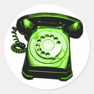 Hotline-Grönt Runt Klistermärke