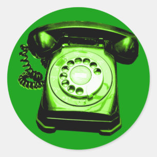 Hotline-Grönt Runt Klistermärke