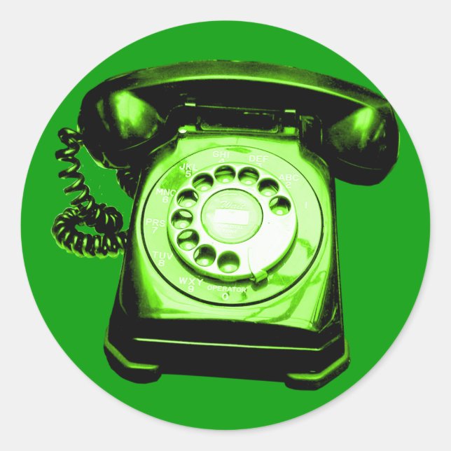 Hotline-Grönt Runt Klistermärke (Framsida)