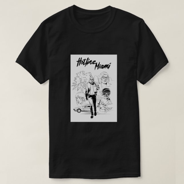 Hotline Miami Classic T Shirt (Design framsida)