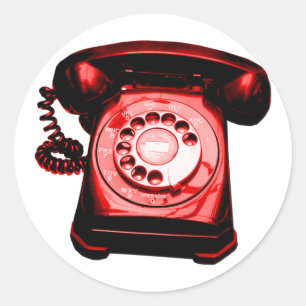 Hotline Red Runt Klistermärke