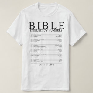 Hotlinenummer för Bible Akut T Shirt