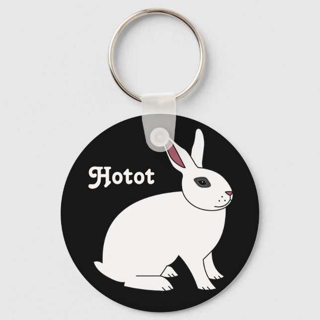Hotot Rabbit Nyckelring (Framsida)